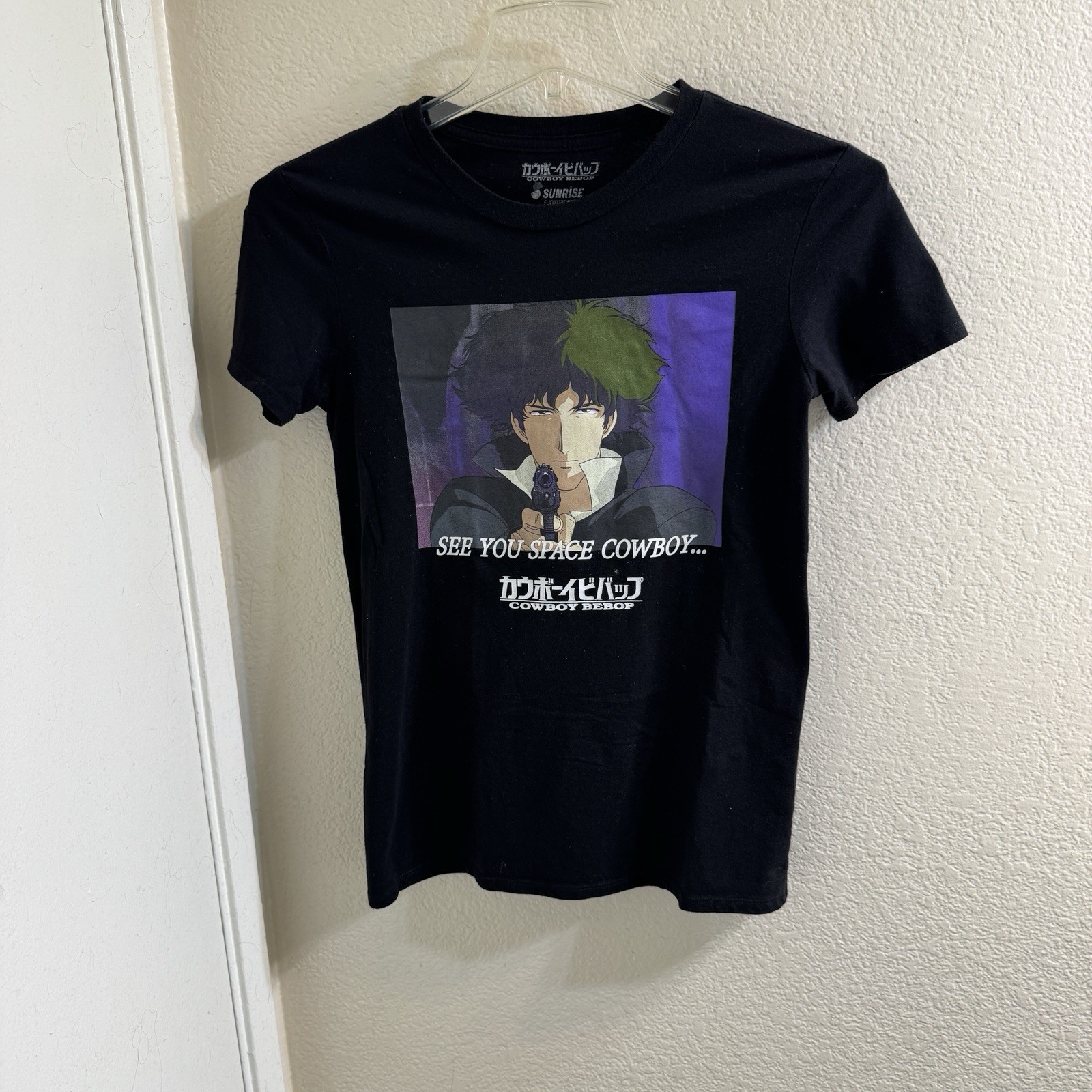 Cowboy Bebop Retro Anime Black See You Space Cowboy Spike Spiegel Shirt M