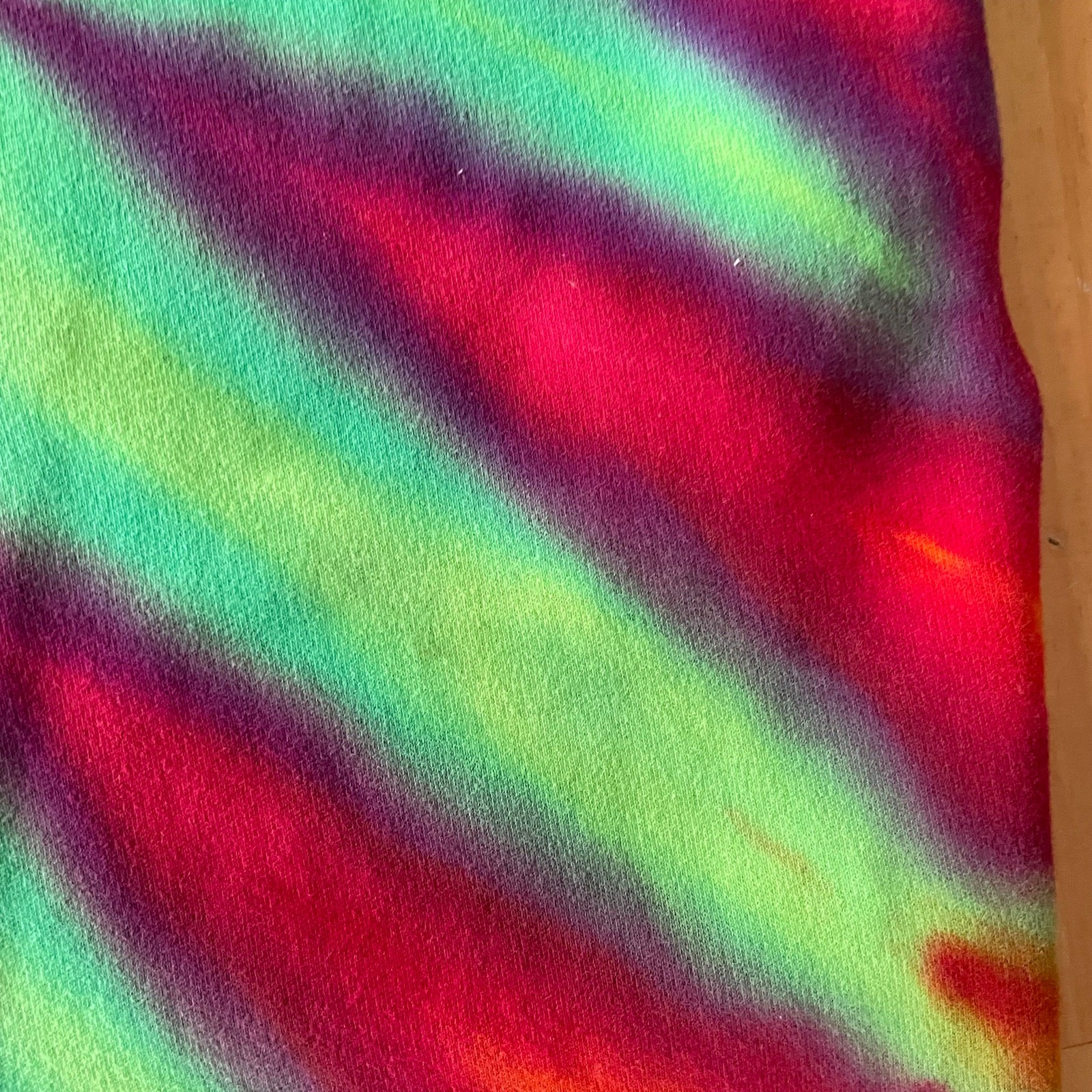 Ice Dyed Long-sleeve Dress – Tie Dye Hippie Boho Drippy Rainbow (Women’s Medium)