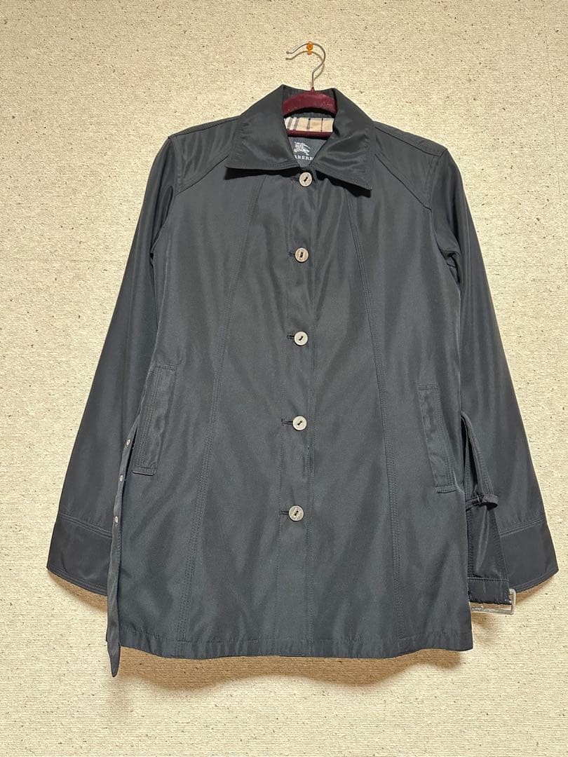 Burberry Black Short Trench Coat Size M