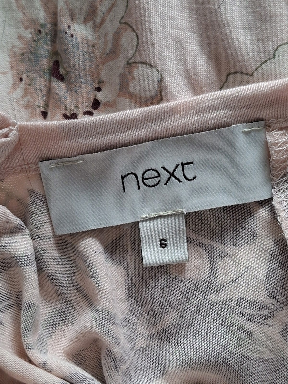 Next Pink Floral Top Size 6