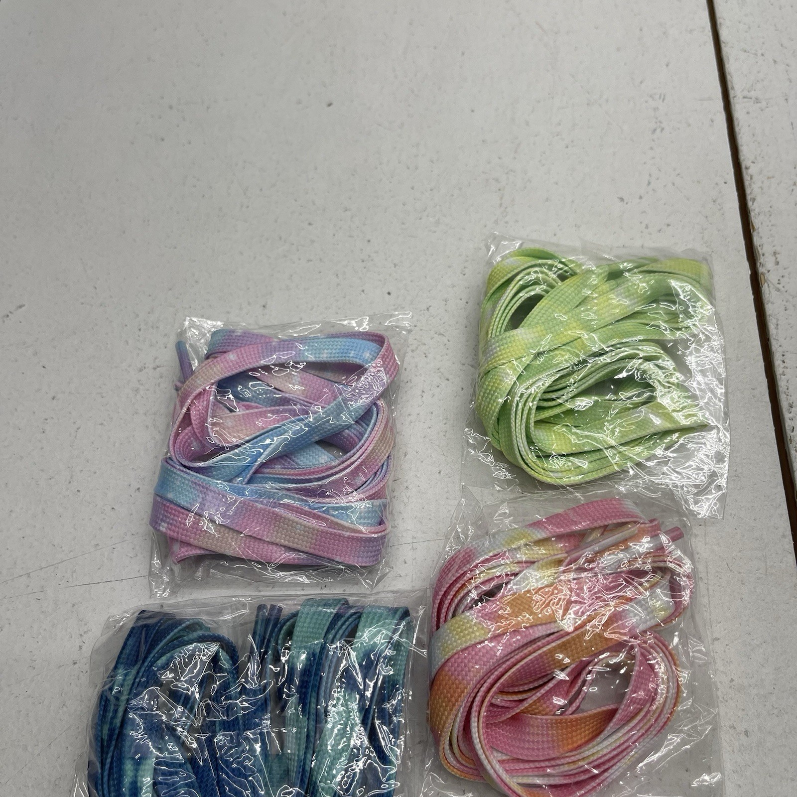 9 Pack Multicolored Tie Dye Shoelaces For Sneakers Or Skates Unisex Adults 46in