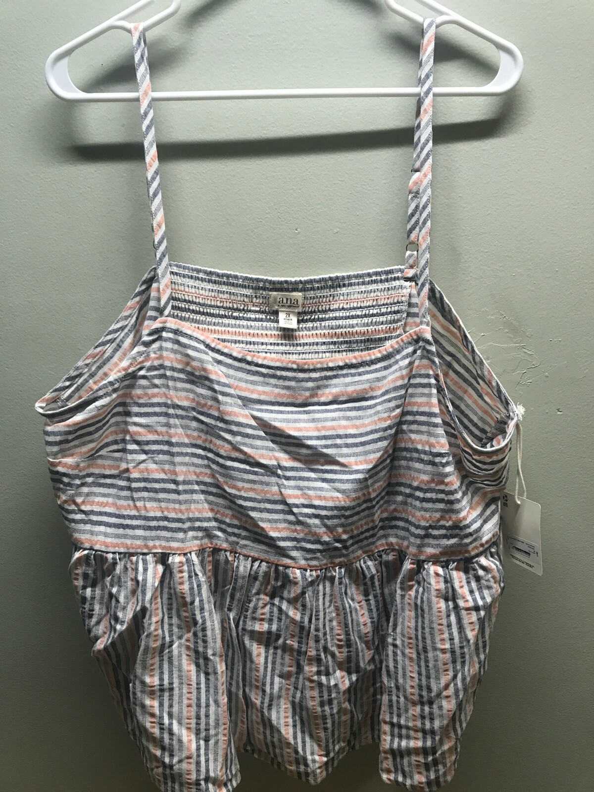 a.n.a womans sleeveless tank top spaghetti straps plus size 2X New!
