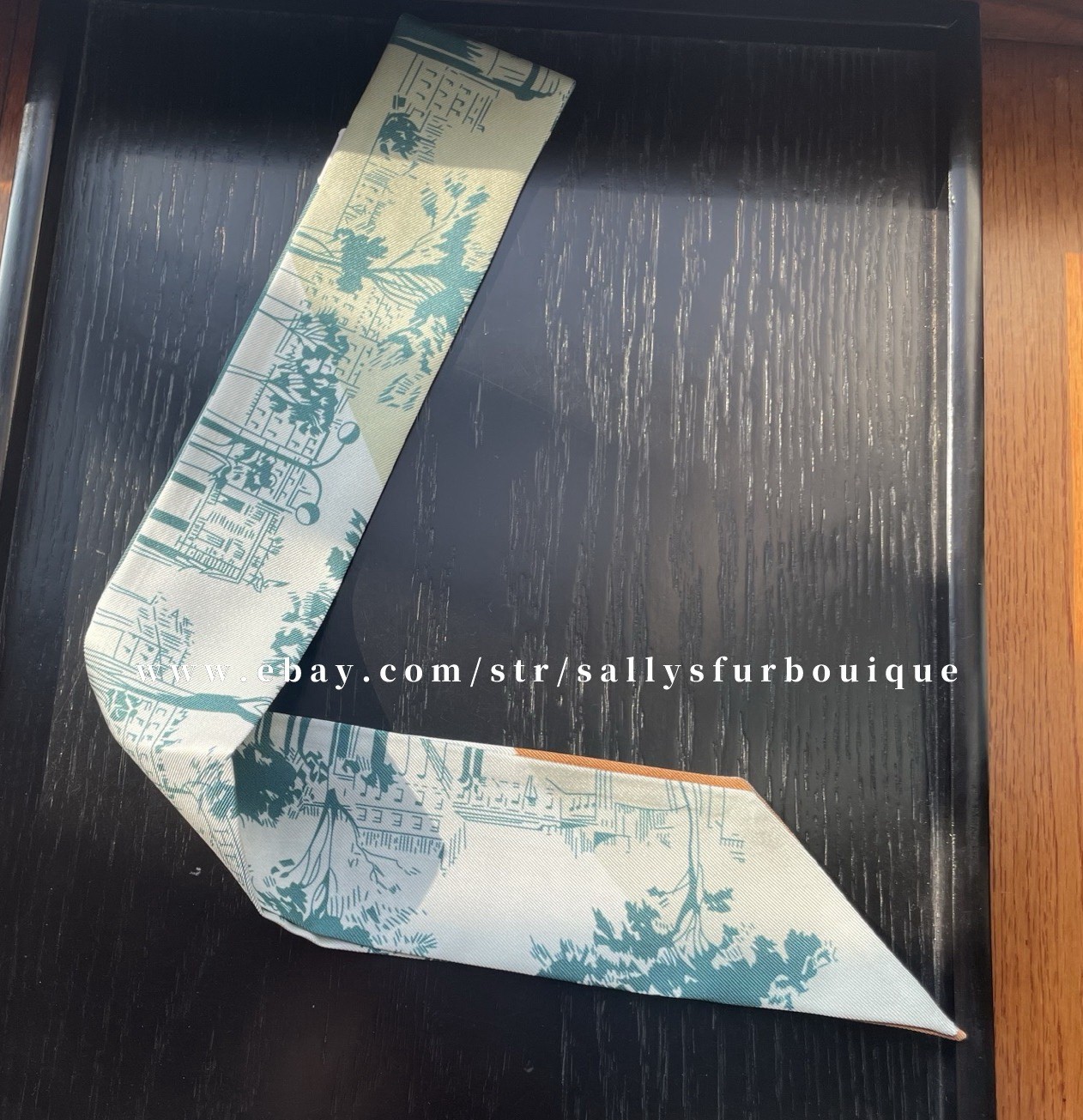 Quality 18 Momme Twill Silk Scarf Ribbon Street Print Necktie Headband 33″*2″