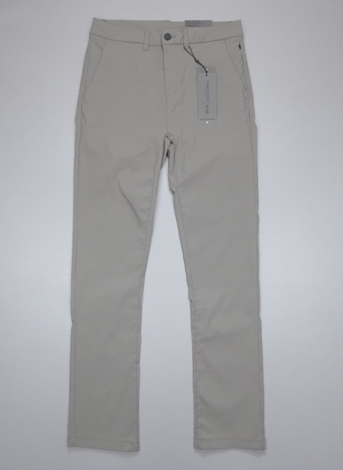 Kenneth Cole Men’s Tech Pants Lightweight Stretch DWR Tapered Fit Rover Grey