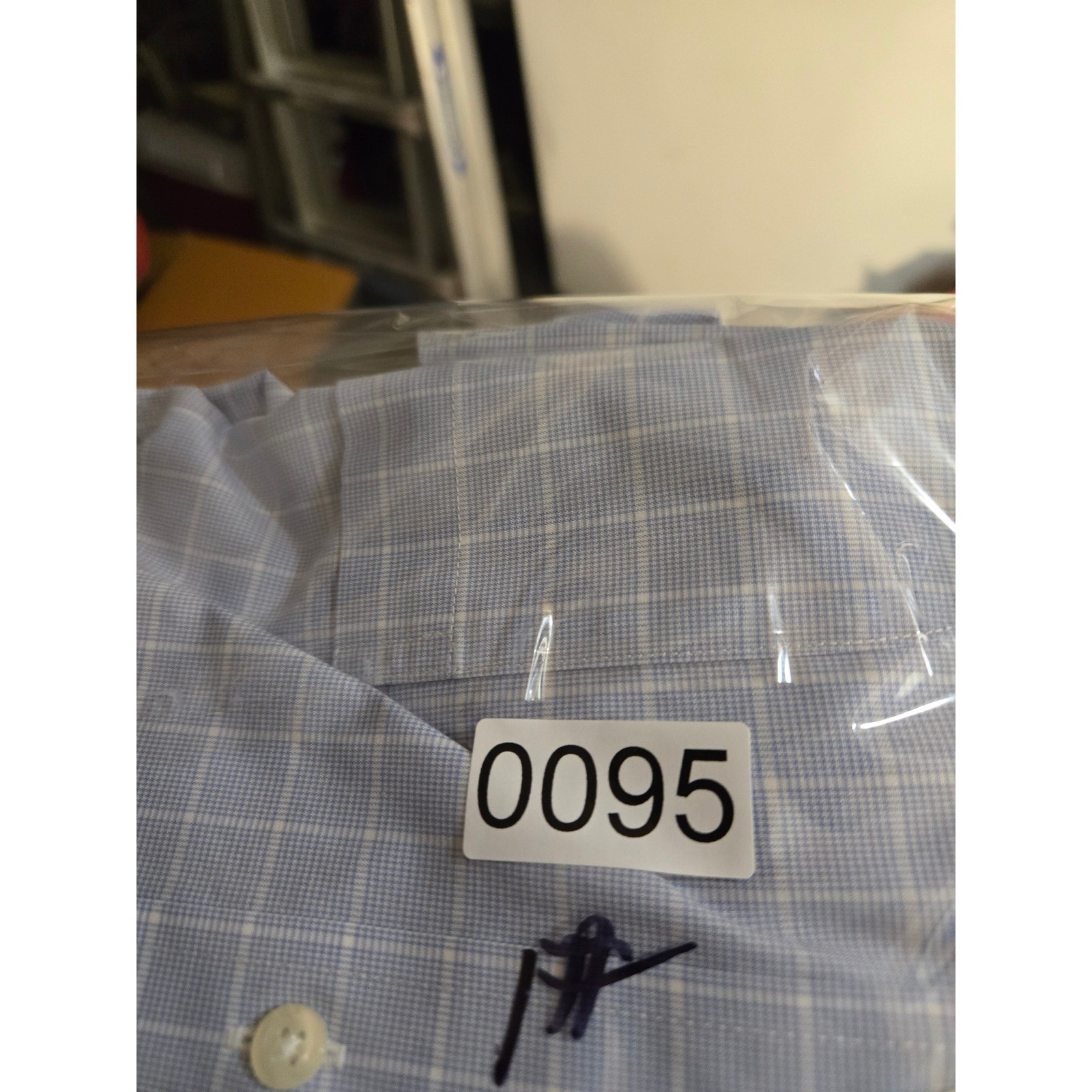 Brooks Brothers Regular Fit Non-Iron Stretch Supima Cotton Shirt Blue Check 15.5