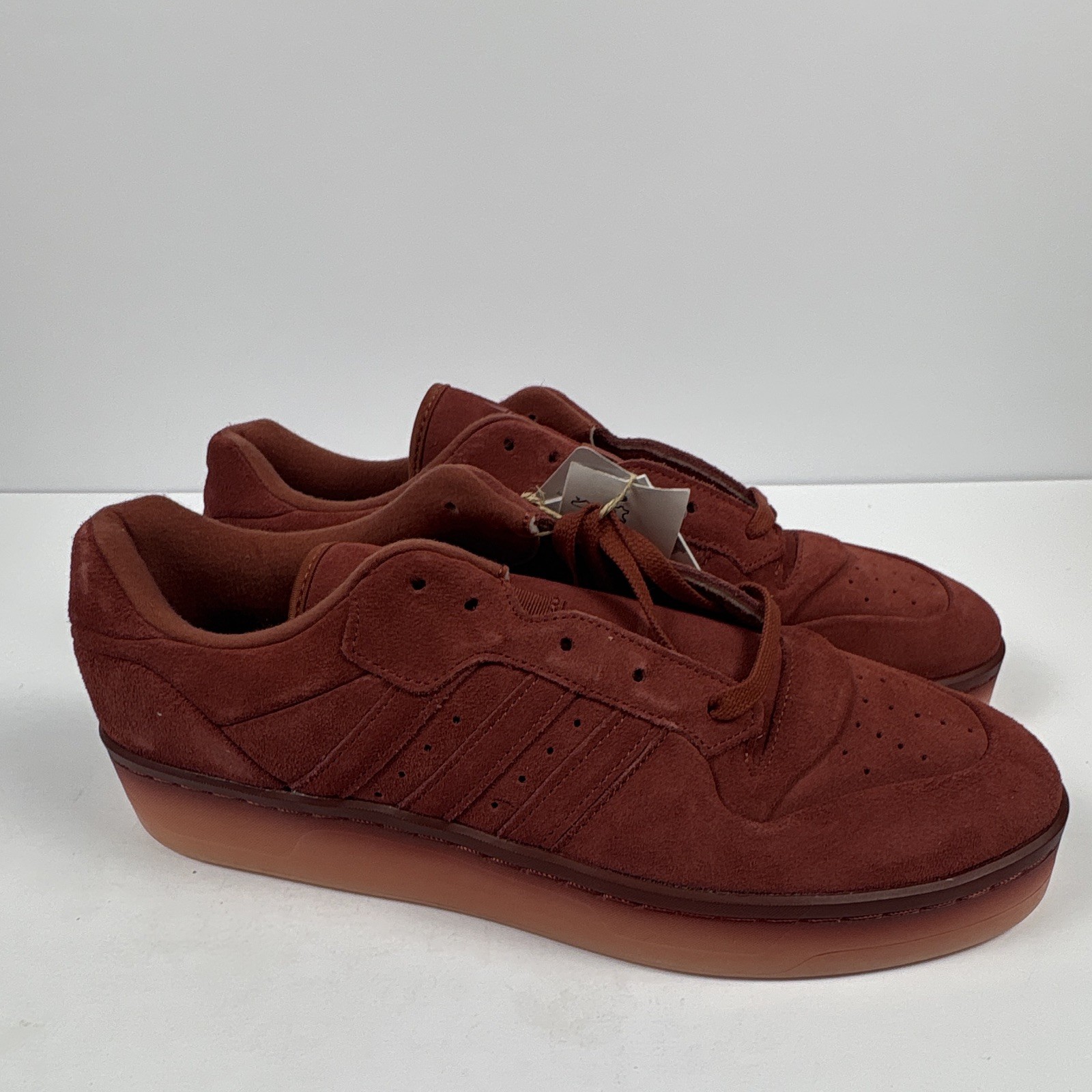 adidas Rivalry Lux Low Men size 12 Low Top Lace-Up Suede Sneakers Brown