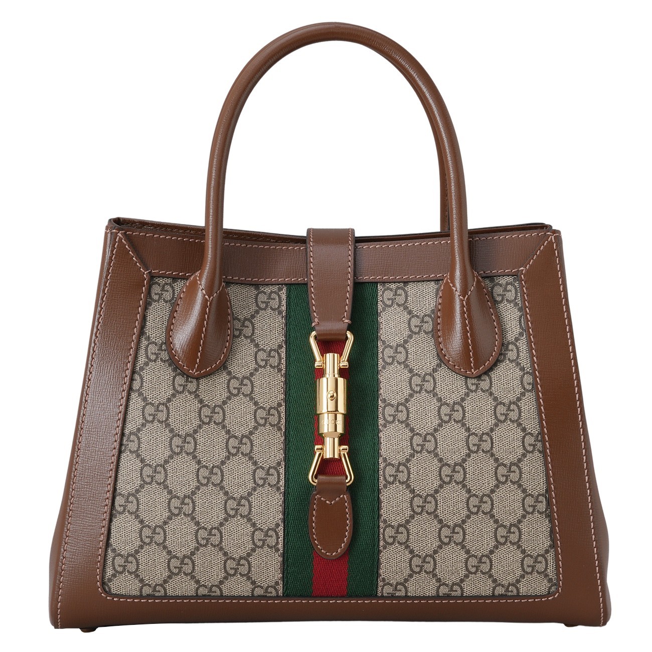 GUCCI Jackie 1961 Medium Web GG Supreme Canvas Tote Bag 649016 100% Authentic
