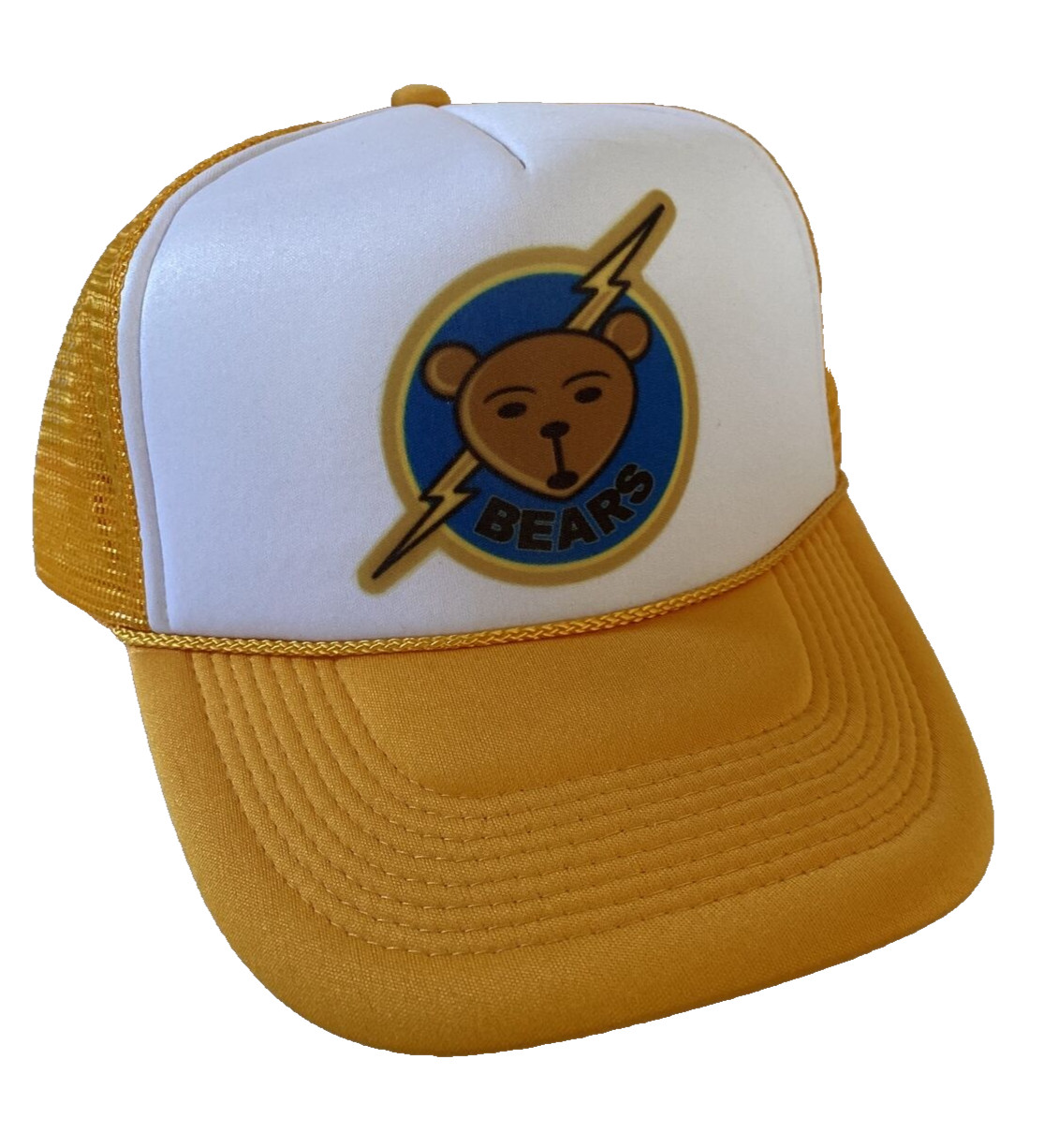 Vintage Bad News Bears Hat Movie Trucker Hat Adjustable snapback Yellow Cap