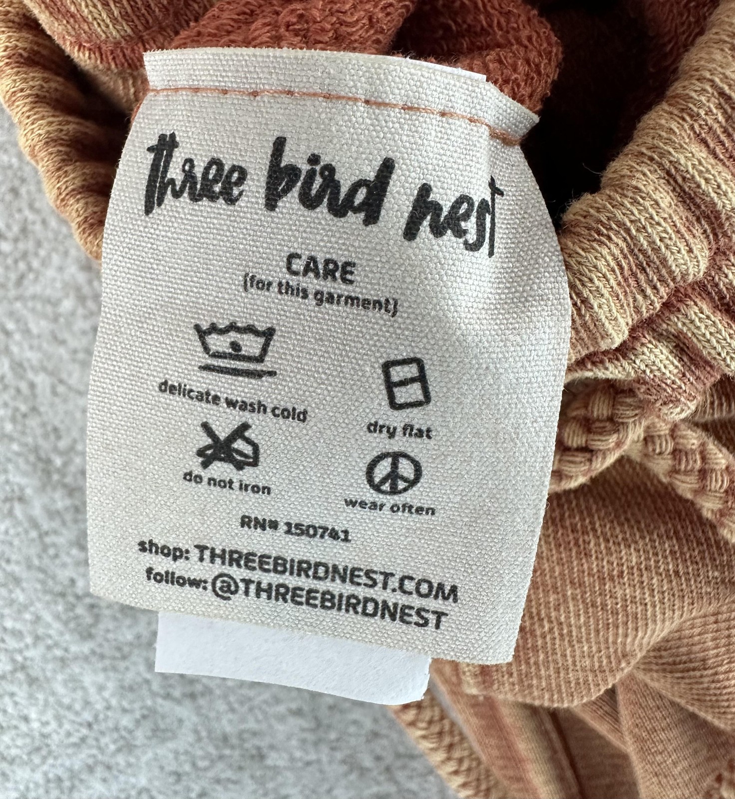 Three Bird Nest Pants Womens S Brown Harem Terry Cotton Pleated Drawstring