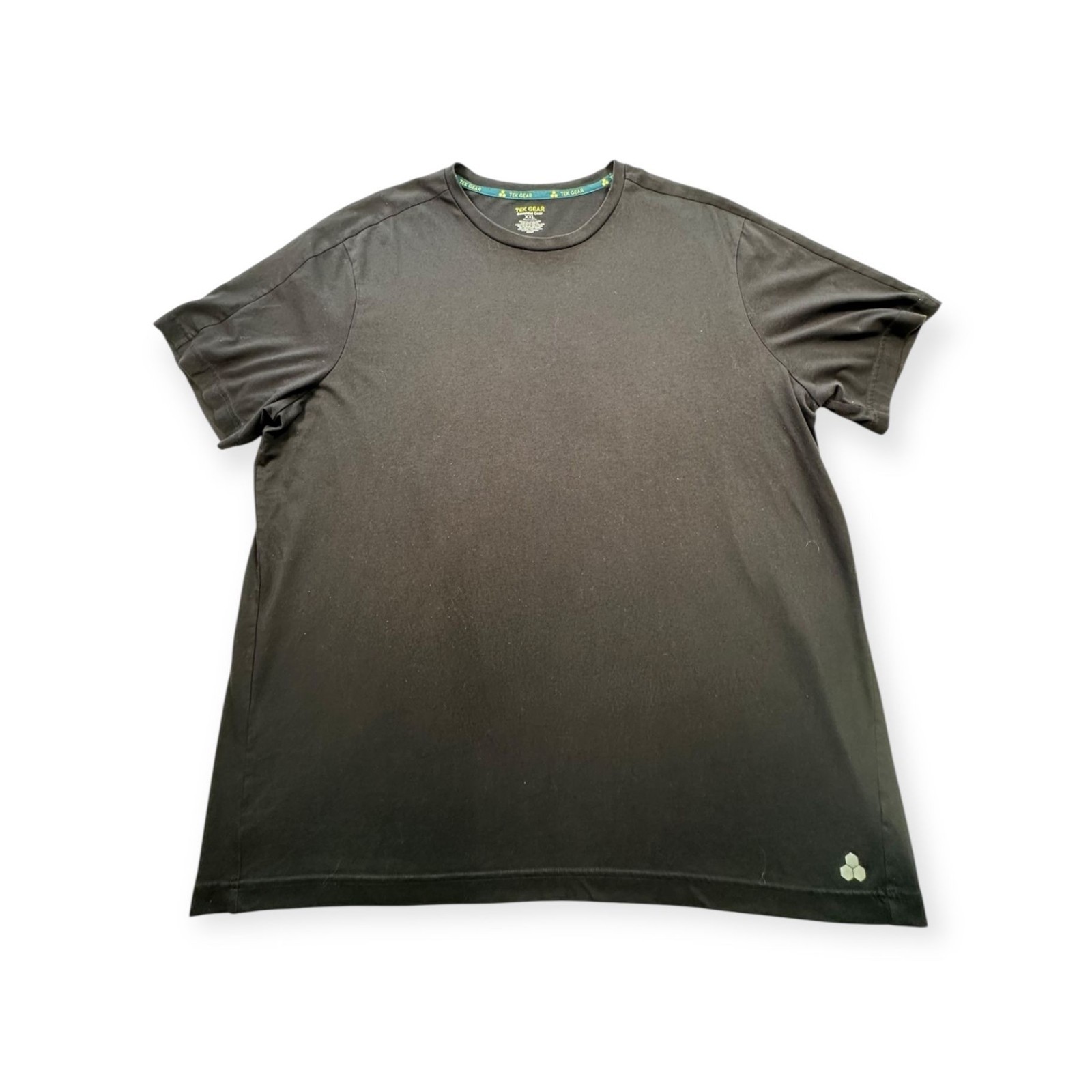Tek Gear Black Crew Neck Short Sleeves Cotton Blend Men All Seasons T-Shirt XXL