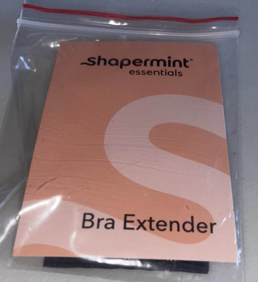 NEW Shapermint Black 4-Row 3-Hook & Eye Bra Extender