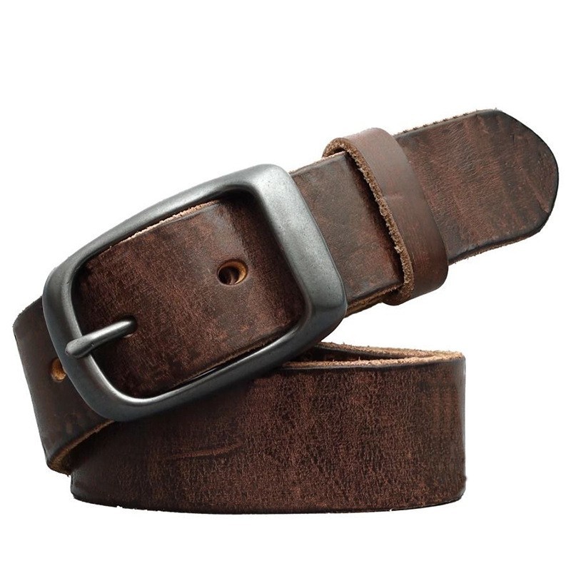 Men’s Genuine Buffalo FULL GRAIN ThickLeather Heavy Duty Belt 3.7cm width