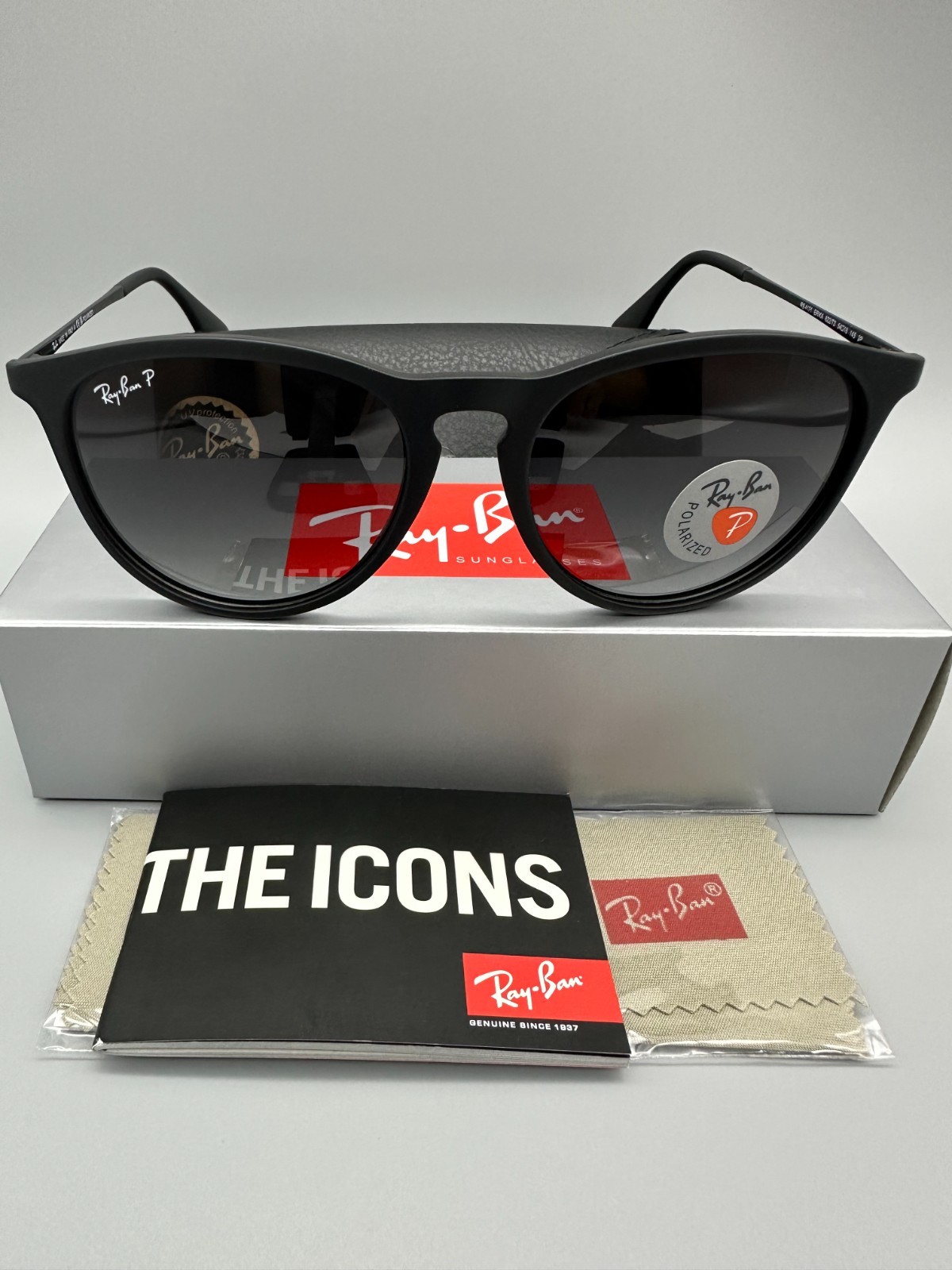 Ray-Ban Erika RB4171 622/T3 Matte Grey Polarized Gradient Women’s Sunglasses