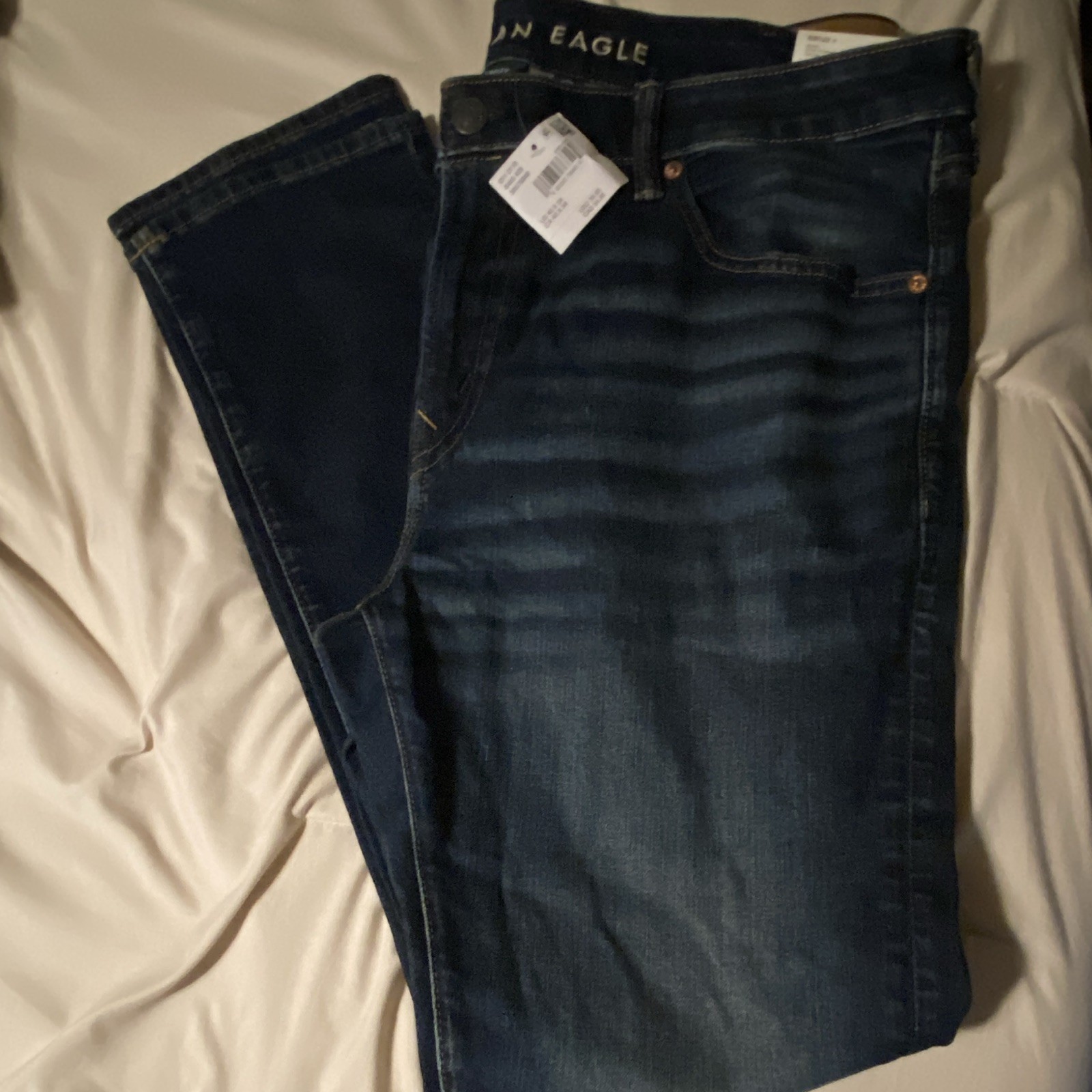 American Eagle AirFlex+ Stretch Skinny Dark Wash Blue Jeans Men’s Big & Tall
