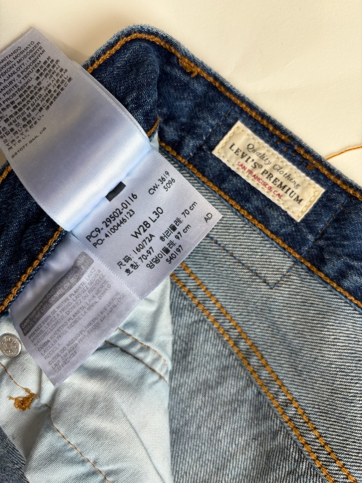 Levi’s Premium 501 S High Rise Button Fly Skinny Jeans Sz 28×30 Dark Wash
