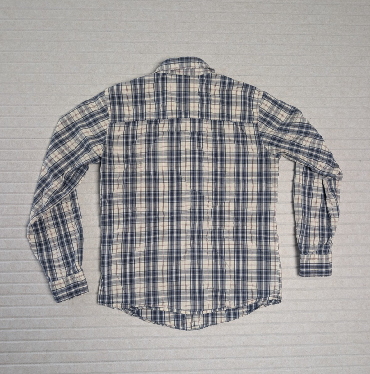 Levi Strauss Jeans Mens Small Plaid Pearl Snap Shirt Long Sleeve