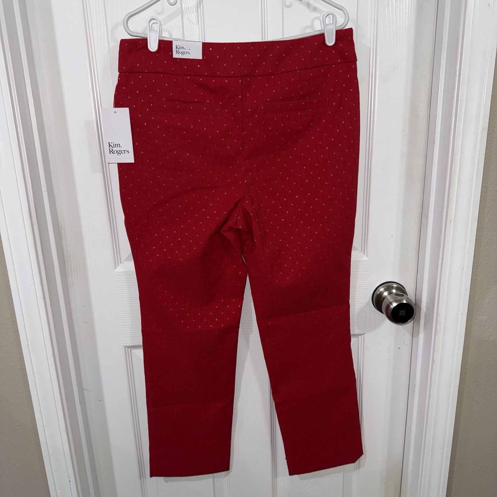 Kim Rogers Millenium Straight Women’s Size 12PS Red Pants New NWT