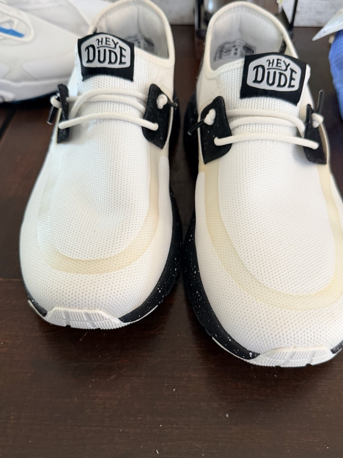 Hey Dude Sirocco Men’s Size 10 White/Black Sport Mode Sneakers