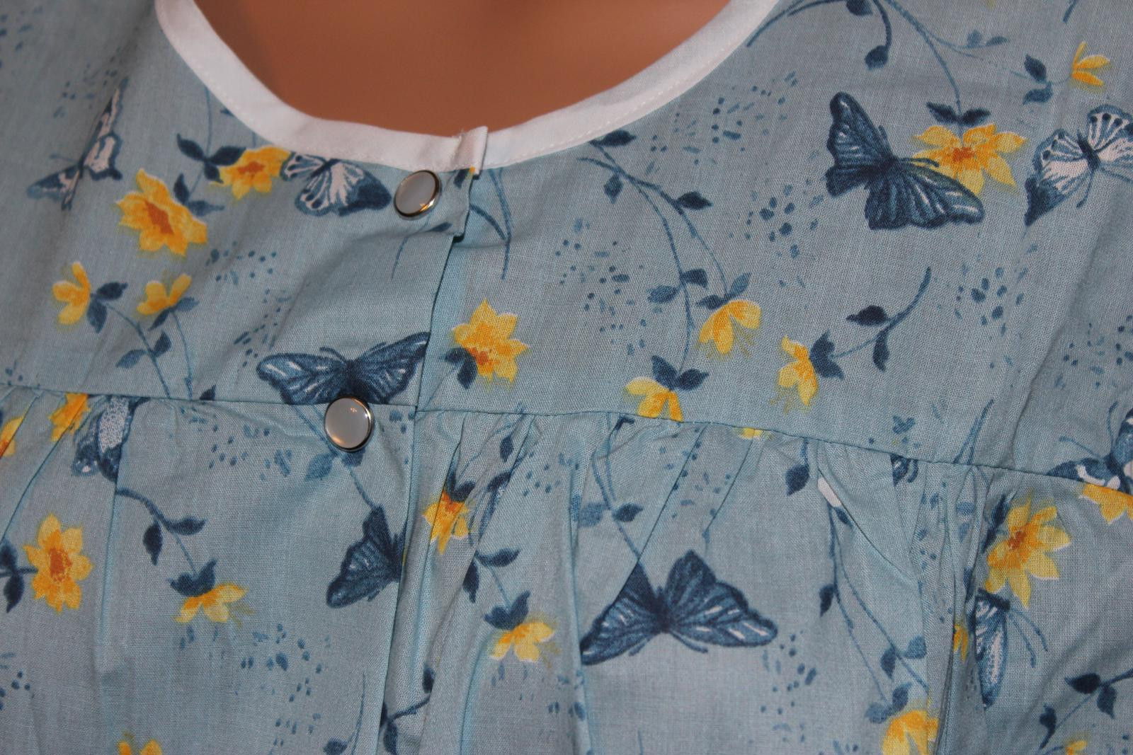 NEW EASY ESSENTIALS SNAP FRONT SMOCK COBBLER APRON BUTTERFLY M L XL 1X 2X 3X 4X