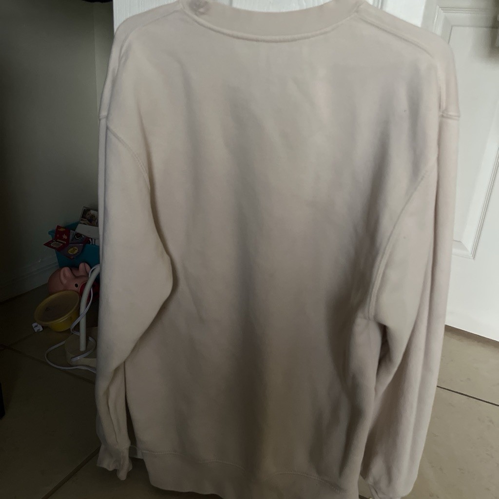 Netflix Squid Game Men’s M Beige Crewneck Fleece Sweatshirt Graphic Logo