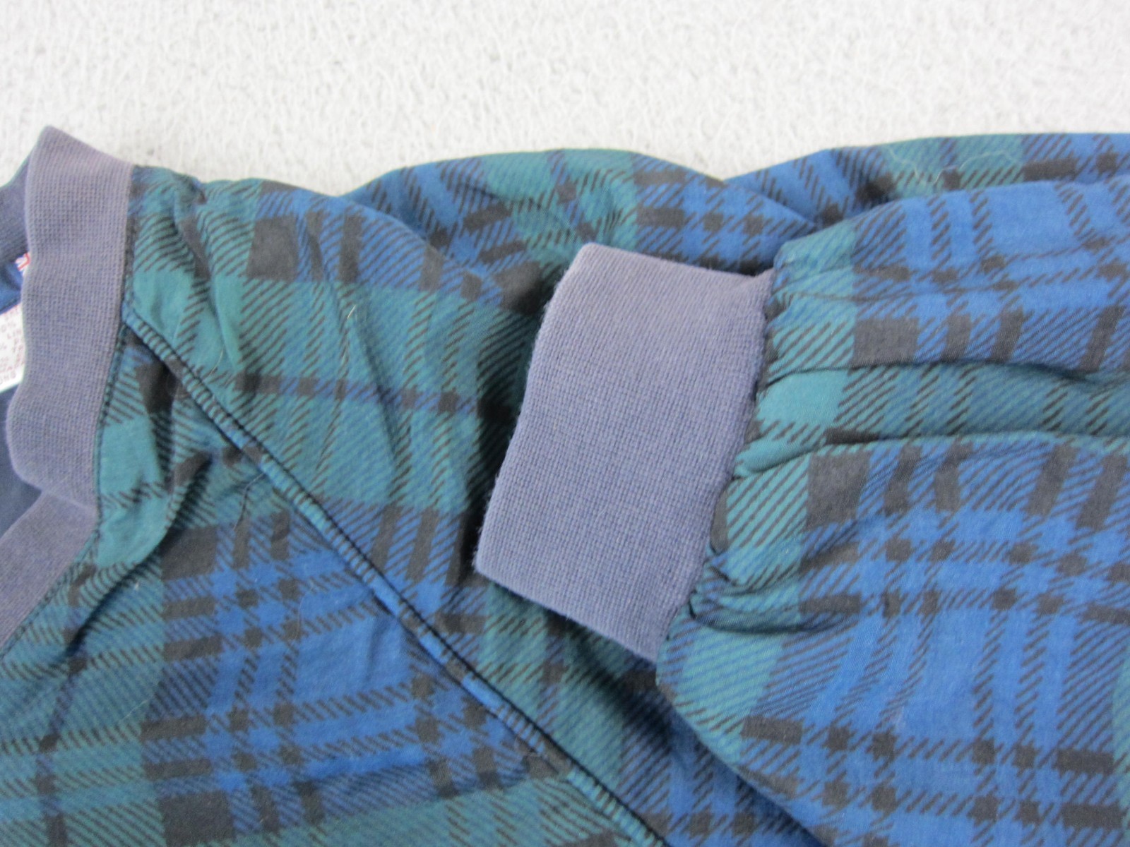 Vintage Slazenger Sweatshirt Mens Extra Large XL Blue Green Plaid Golfing Golf