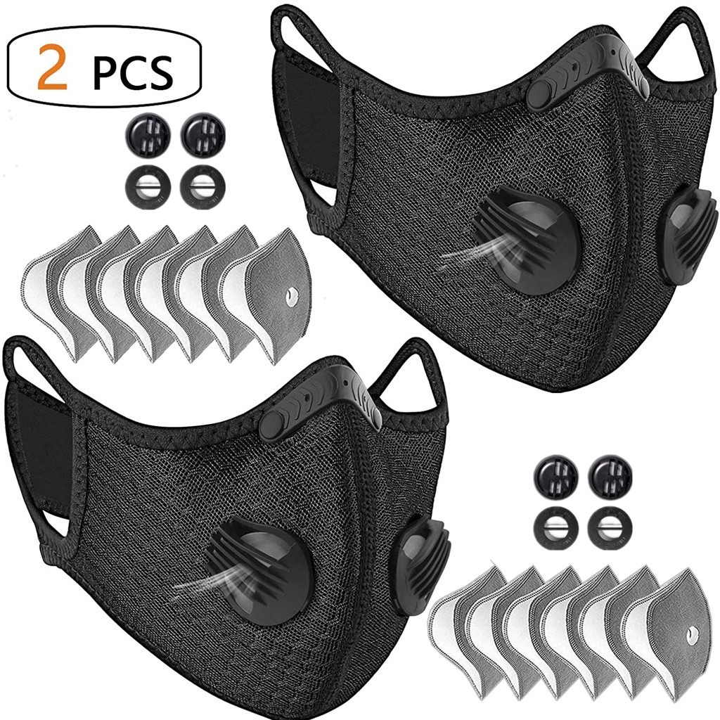 Half Face Cover Respirator Dust Mask Anti Air Pollution Reusable With Filters