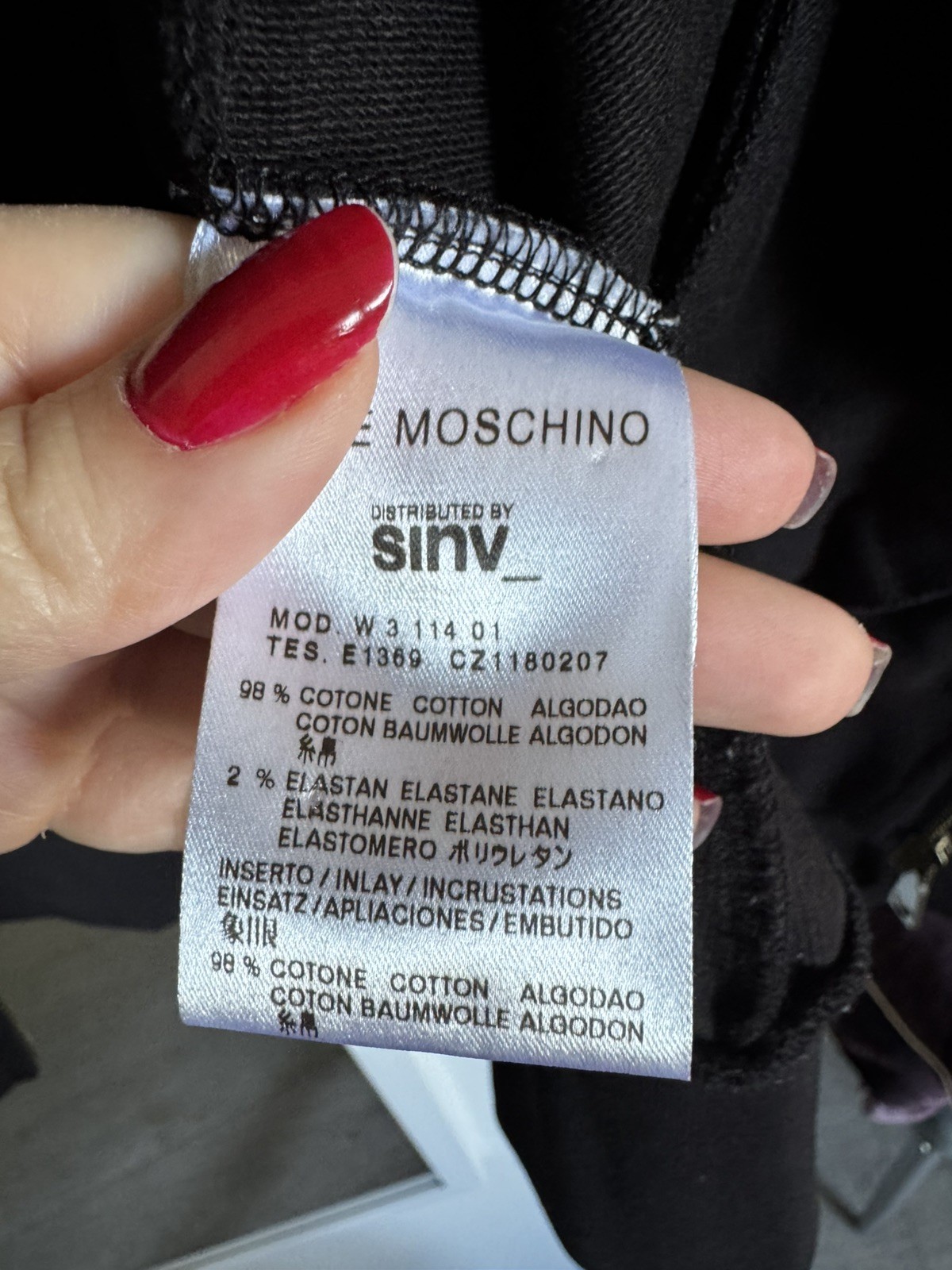 Black Love Moschino bedazzled branded tracksuit lounge set