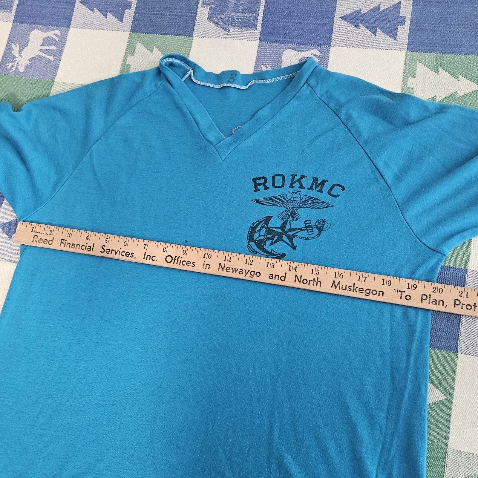 Rare Vintage ROKMC Korea Marine Corps Scuba T Shirt Single Stitch