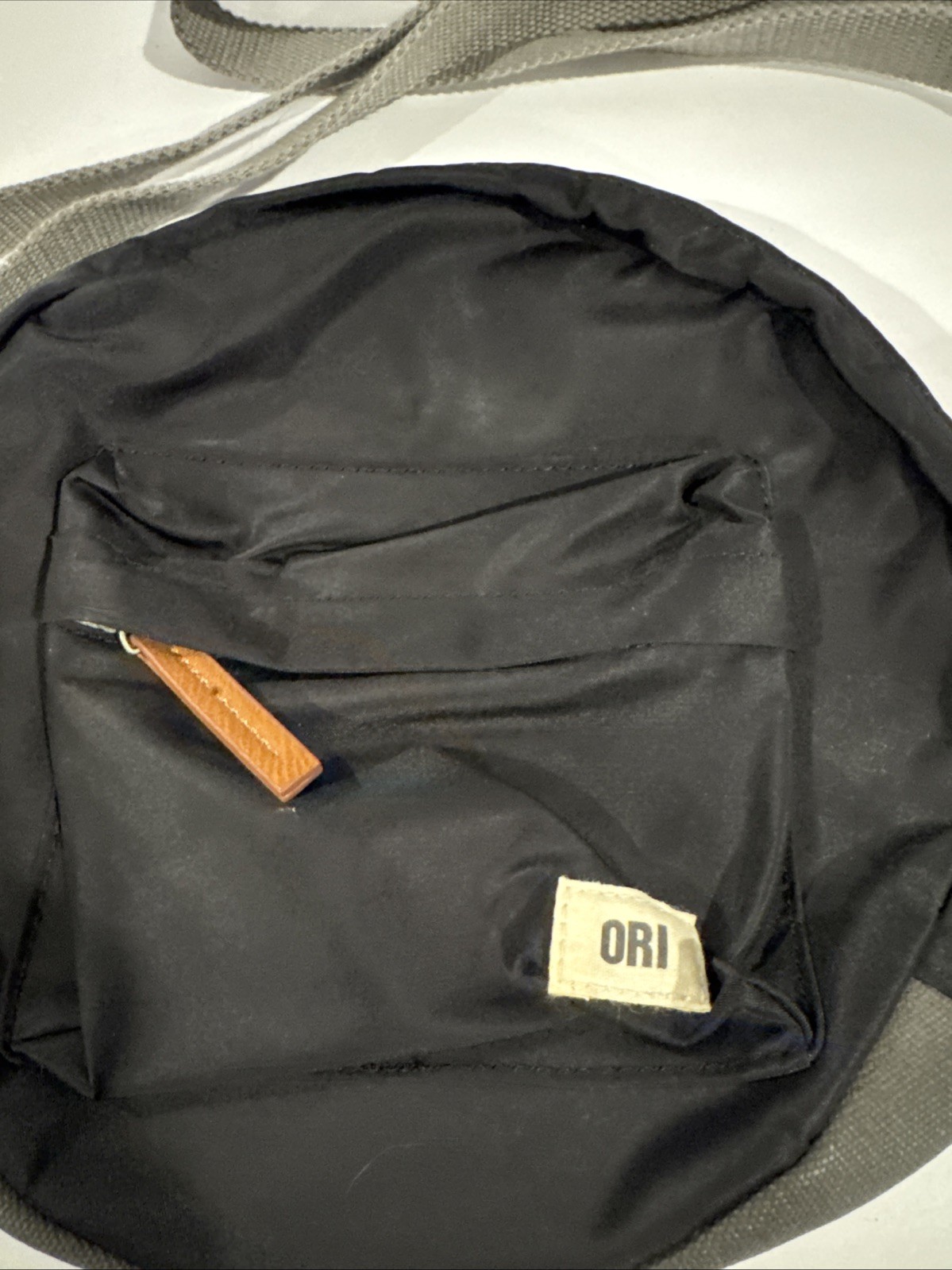 Ori London Black Paddington S Round Recycled Nylon Crossbody Bag NWT