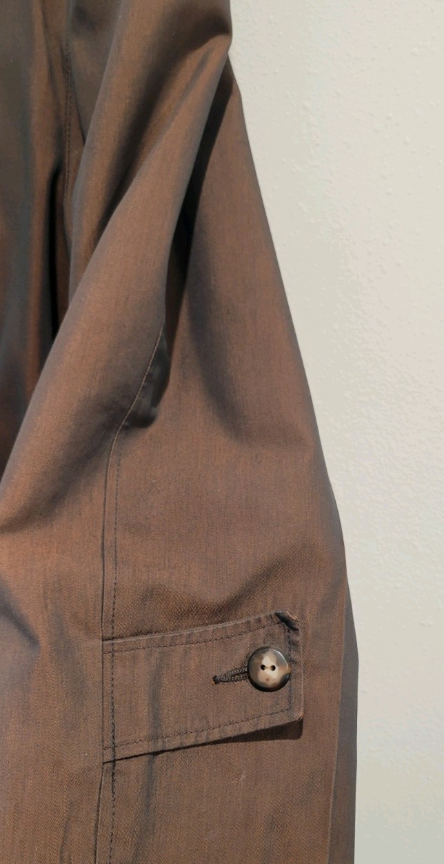Chameleon Weatherproof Trench Coat Mens Brown Chartreuse Iridescent GOOD VTG