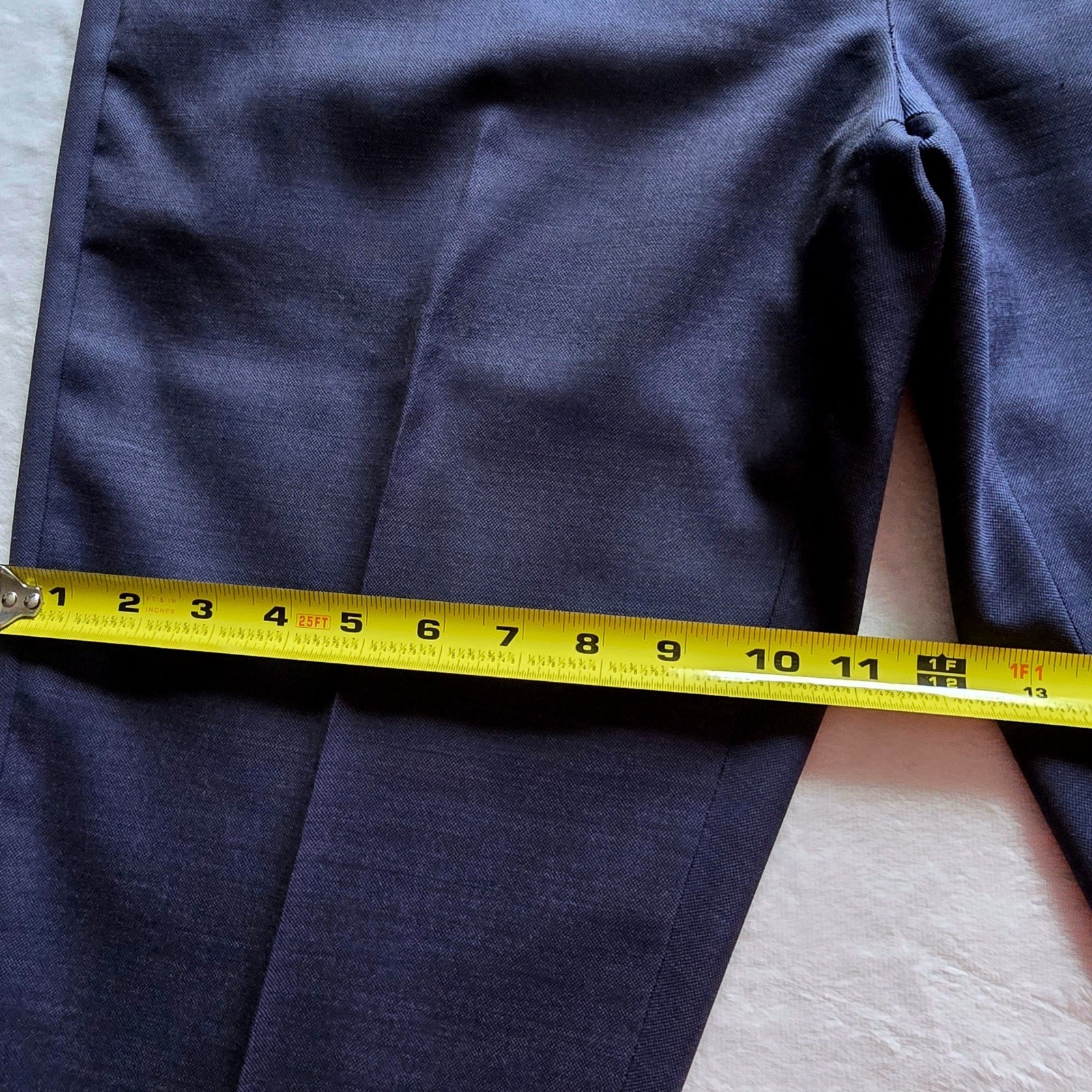 J.Crew Bowery Slim Fit Navy Blue 100% Wool Dress Pants Mens 34×34