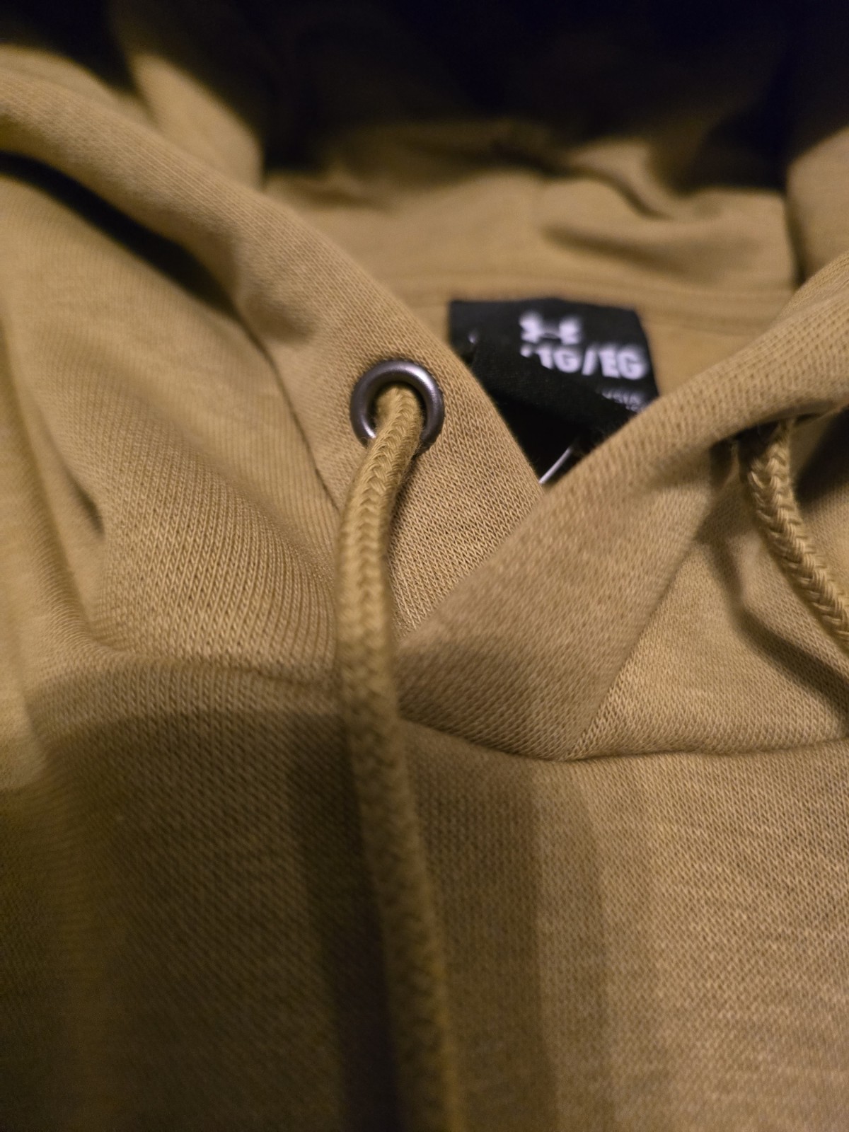 Under Armour Icon size L Sleeveless Fleece Hoodie Olive Green.