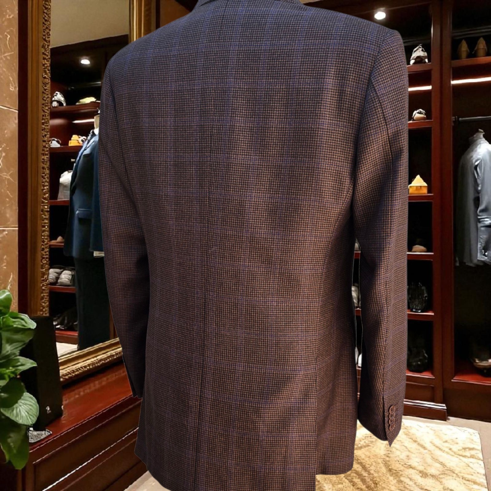 Custom Tailored Full Canvas Blazer 40L Silk Cashmere Wool Dual Vent Trussini