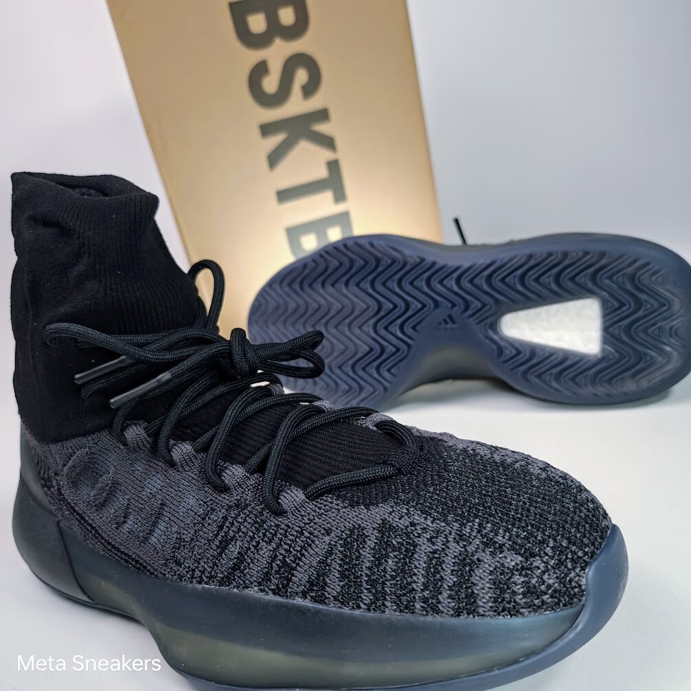 Adidas US 12 Men’s Slate Onyx Black Grey Boost Yeezy BSKTBL Knit HQ6762 New