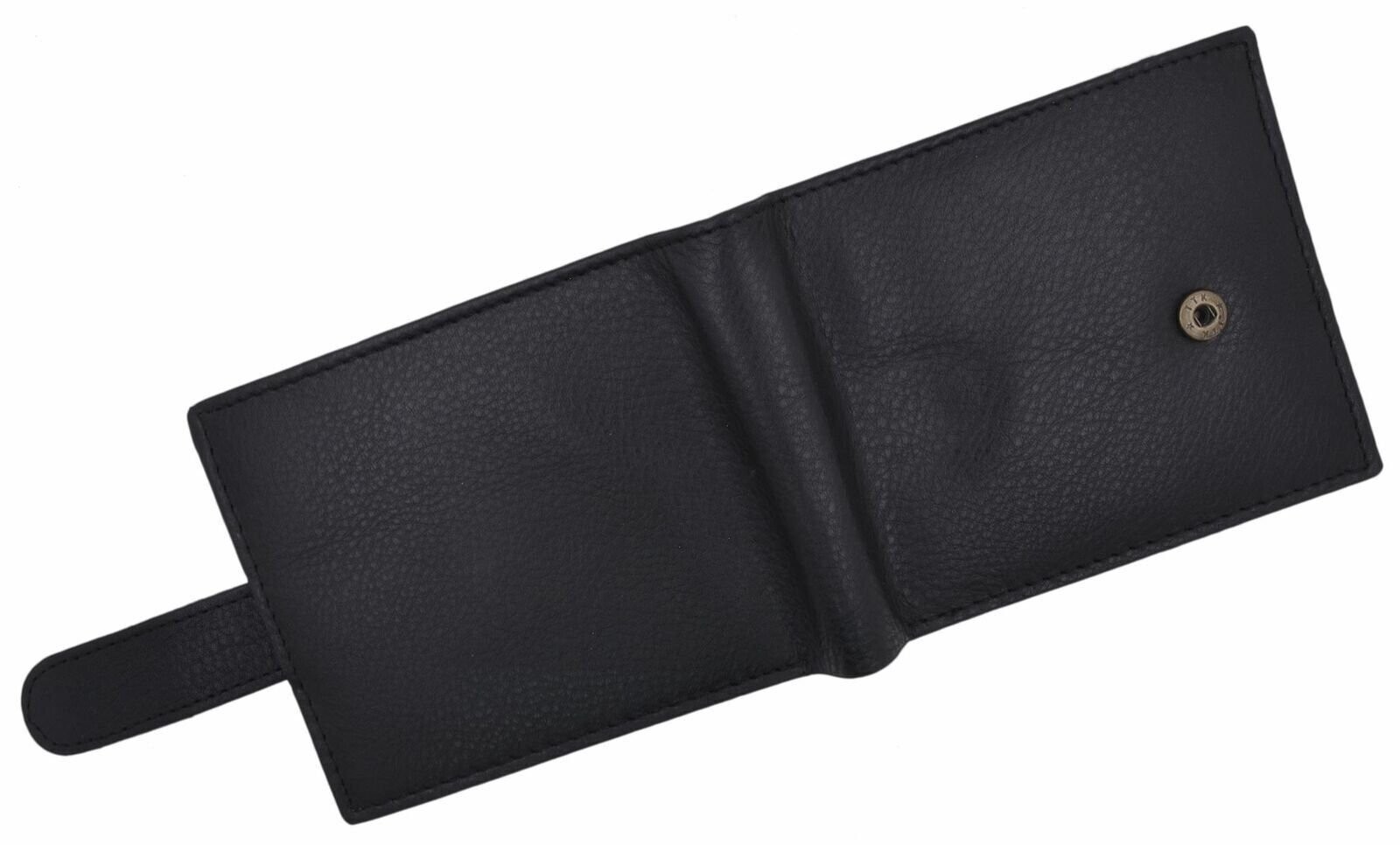 Cavelio Men’s Bifold Card ID Holder Genuine Leather Wallet with Snap Closure