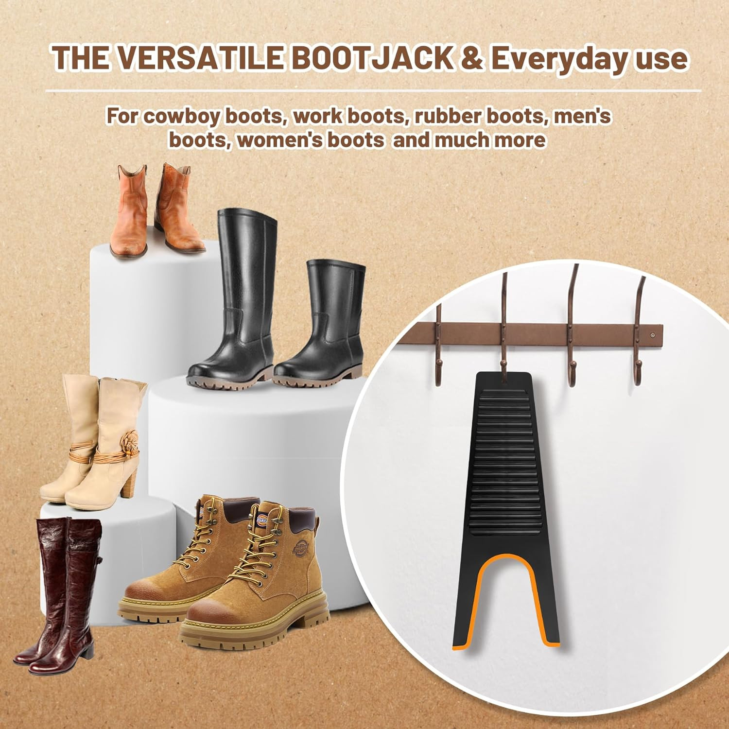 Boot Jack,Boot Remover for Cowboy Boots, Boot Puller Boot Take off Helper Boot R