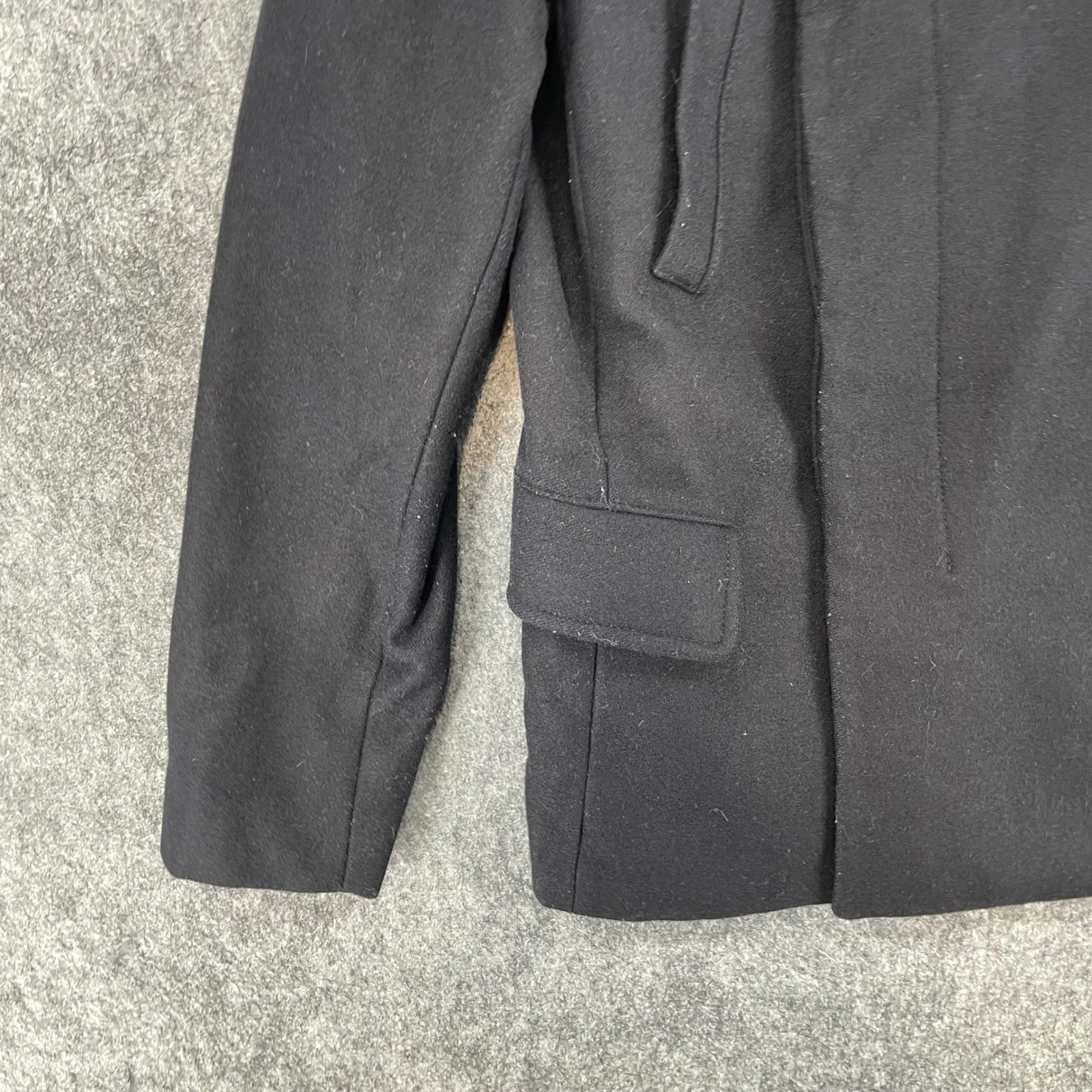 AllSaints Jacket Mens 38 Peacoat Black Wool Blend Italian