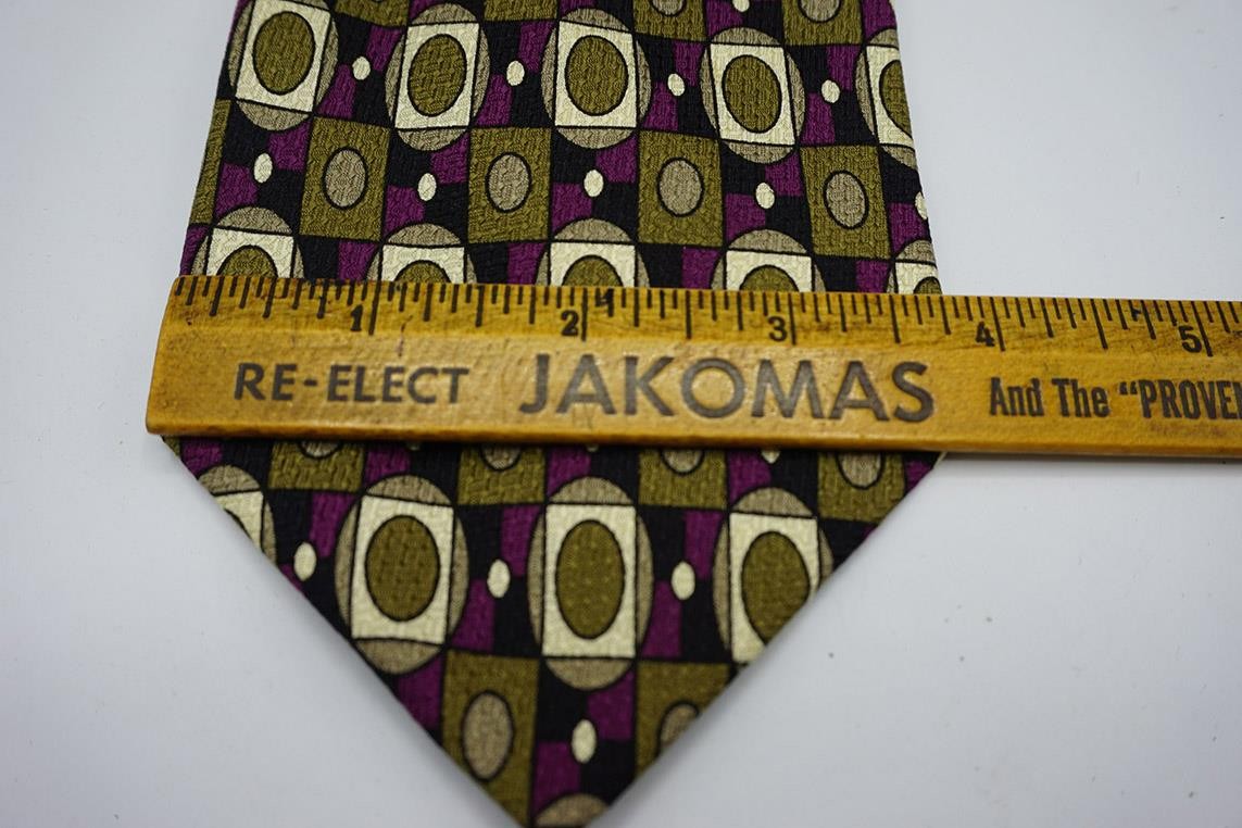 Silk Tie Necktie Stefano Milano Wide 3-3/4″