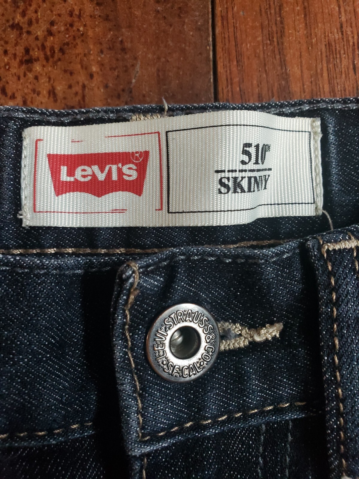 Levi’s 510 Skinny Stretch Wasit Adjusters Dark Blue Jeans Kids W24xL22 Size 8Reg