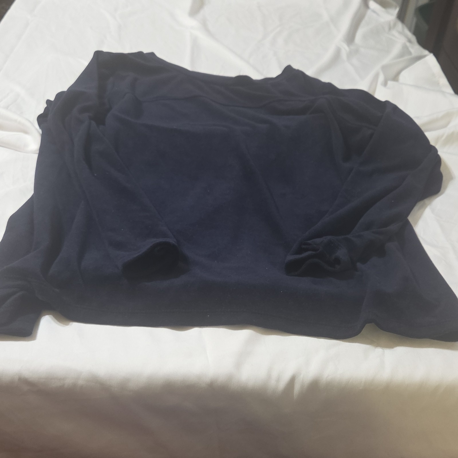 Carole Hochman Women’s Geometric Pajama Set Navy Crew Neck Long Sleeve Sz M