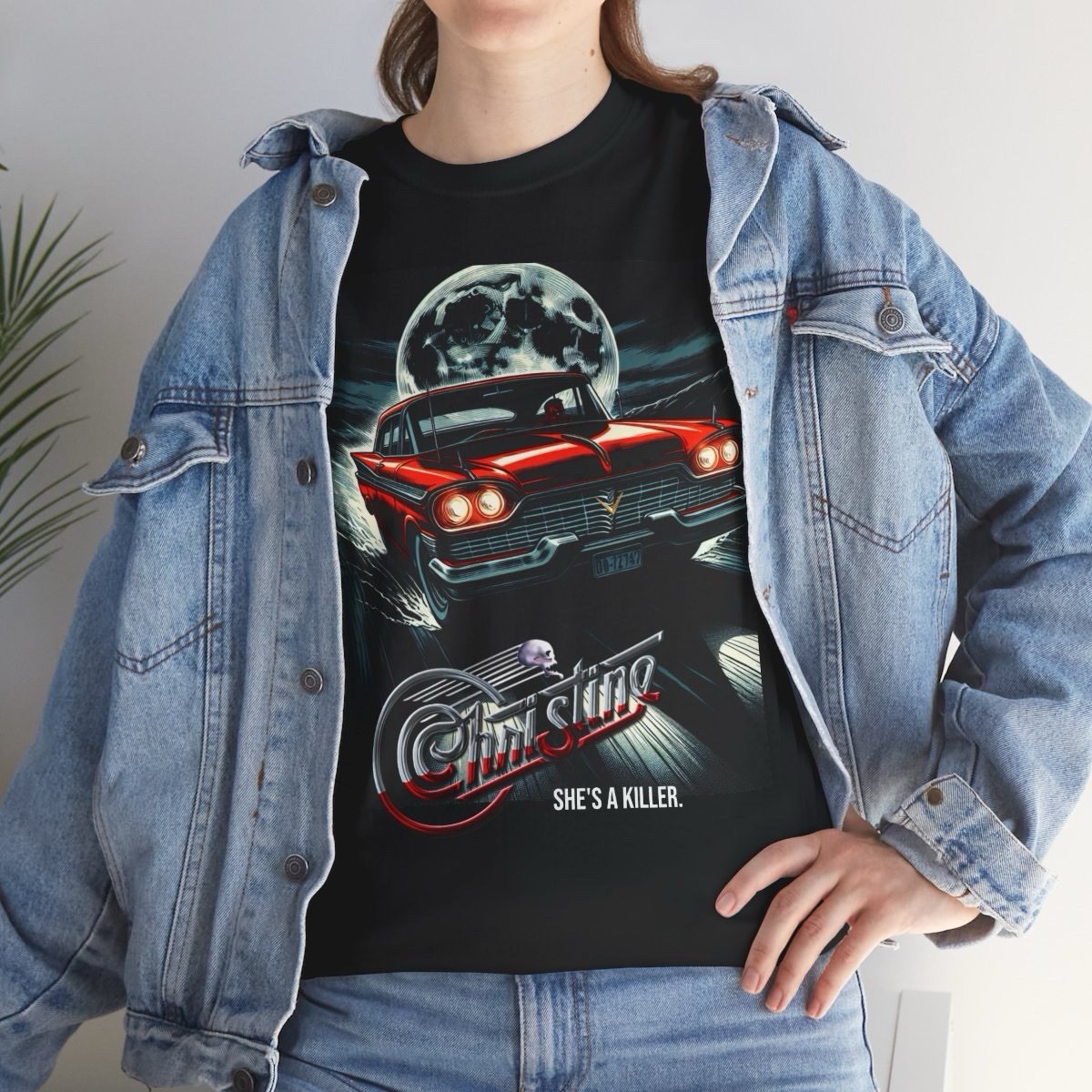 Christine T Shirt – 80’s Stephen King Horror Classic – Plymouth Fury Car Art