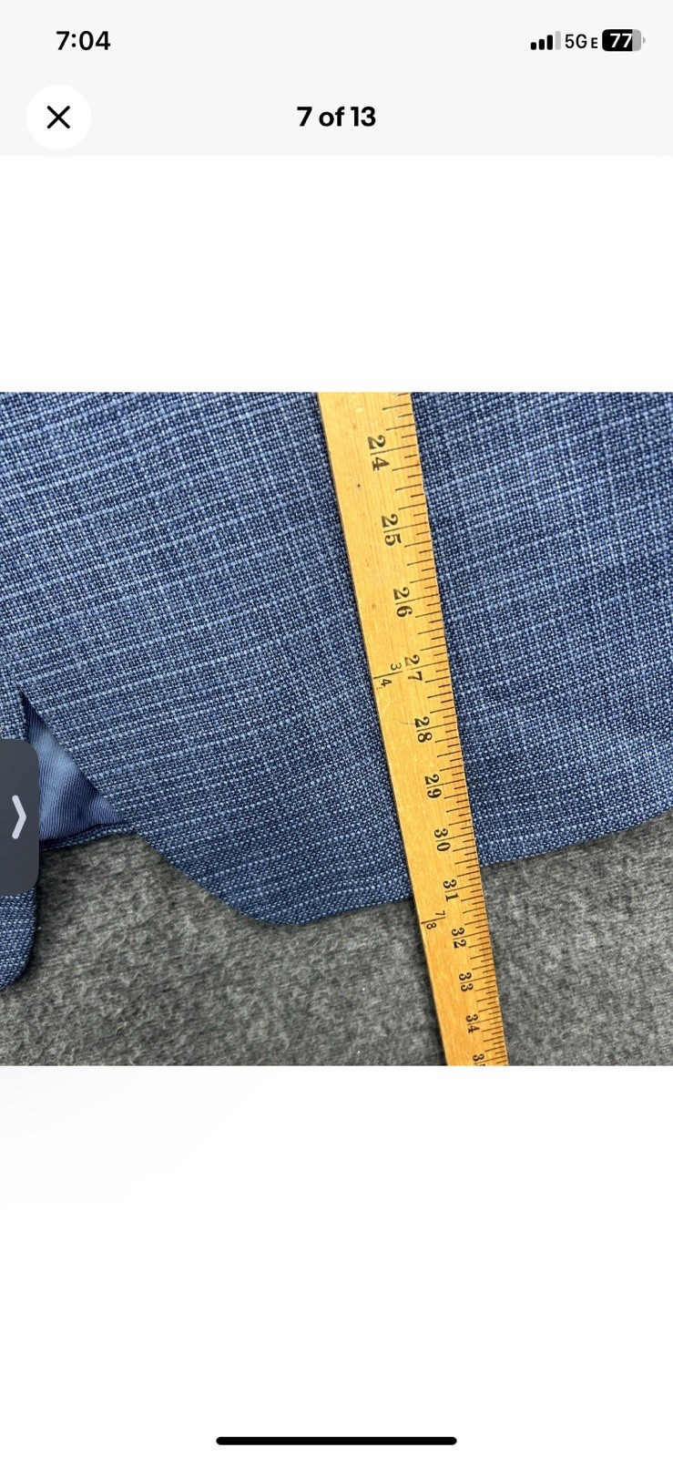 Hickey Freeman Yellow Label Blue Wool Silk Linen Blazer Sport Coat Jacket 46R