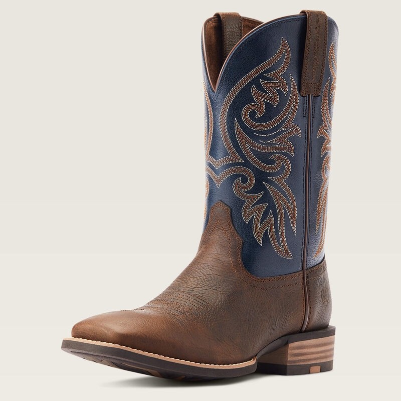 New Men’s ARIAT SLINGSHOT Brow/Blue Leather 11″ Western Cowboy Boots 10044566
