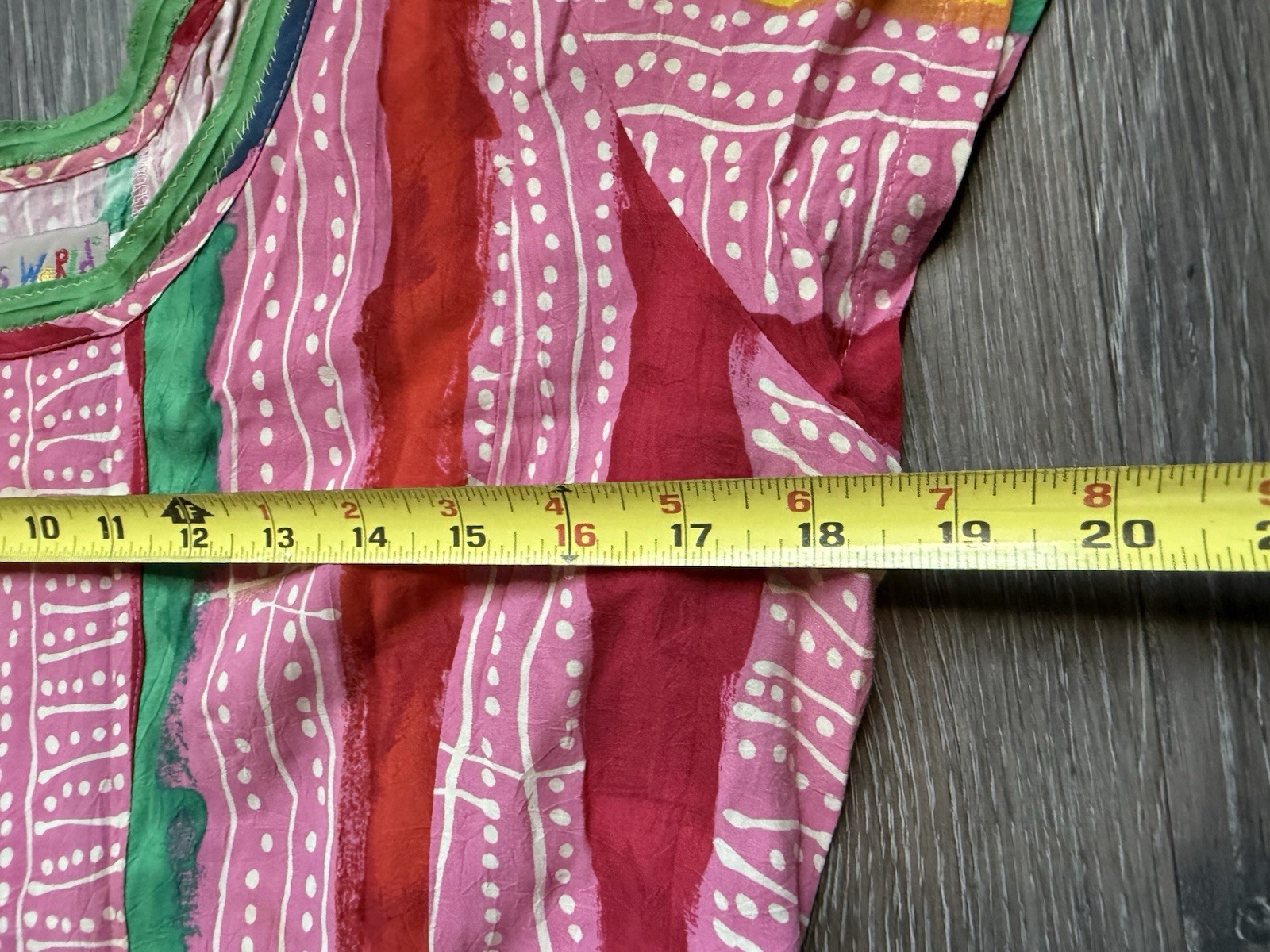 VTG JAMS WORLD Women’s Dress Sz LARGE Colorful Cruise Resort EUC