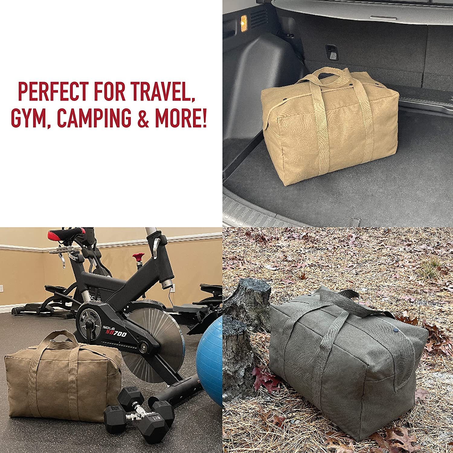 Canvas Cargo Bag Tactical Heavy Duty Cotton Large Military Parachute Duffle Bag