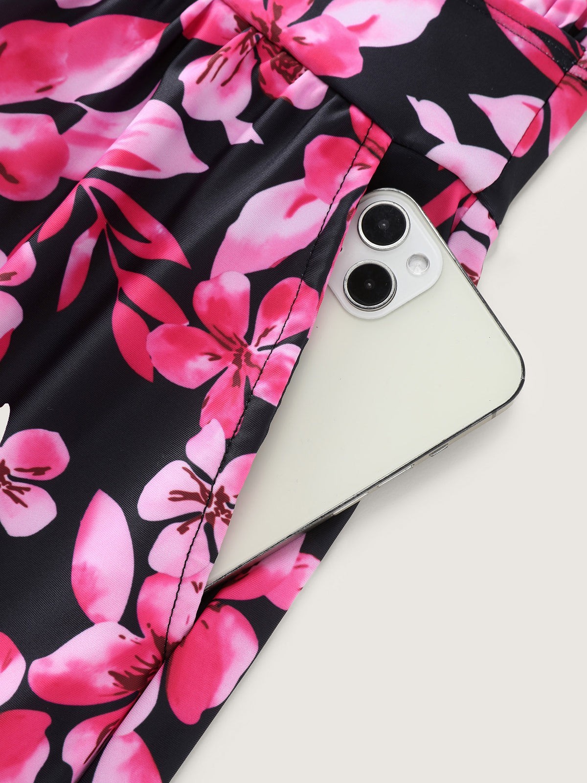 NEW Bloomchic Size 10 / M Pink Romper Tropical Print Pockets One-Piece Swimsuit