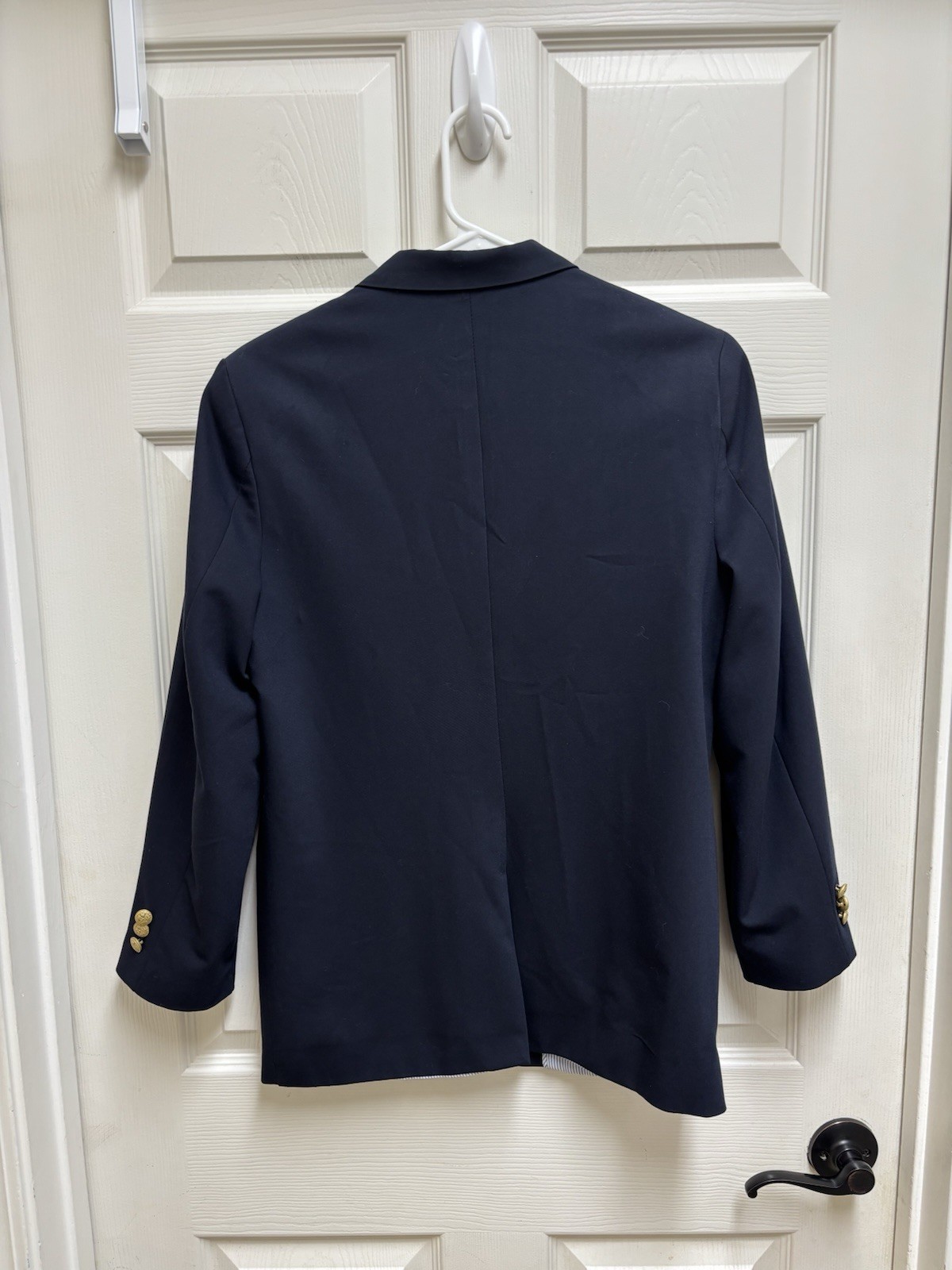 IZOD Boy’s Size 18 Reg NAVY BLUE Lined 2-Button Blazer Jacket Sport Suit Coat