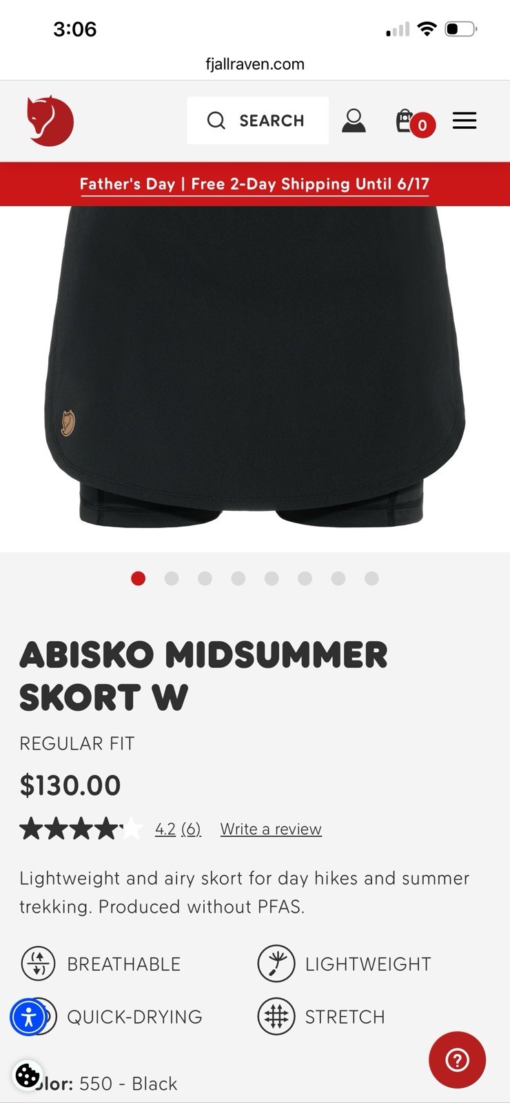 NEW Fjallraven Abisko Midsummer Skort Qty 2