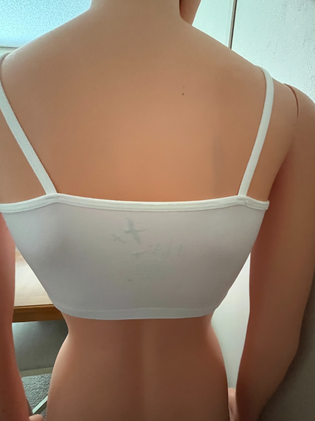 NWT IA ICON APPAREL COMFORT BRALETTE SIZE O/S WHITE 92% NYLON 8 % SPANDEX