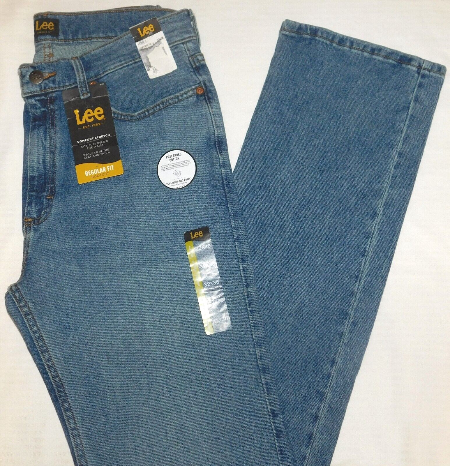 LEE Regular Jeans Bootcut Stretch Regular Seat & Thigh Midrise Worth It Blue